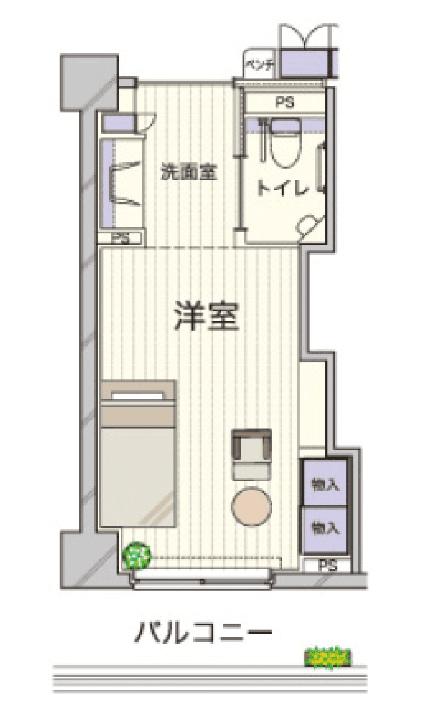 1Rの間取り